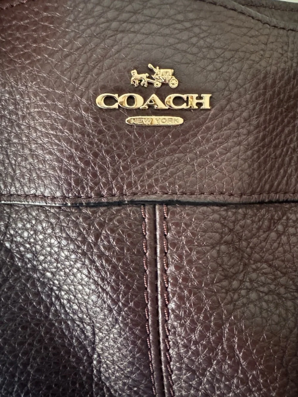 Coach Lexy Pebbled Leather Shoulder Bag Brown F57545